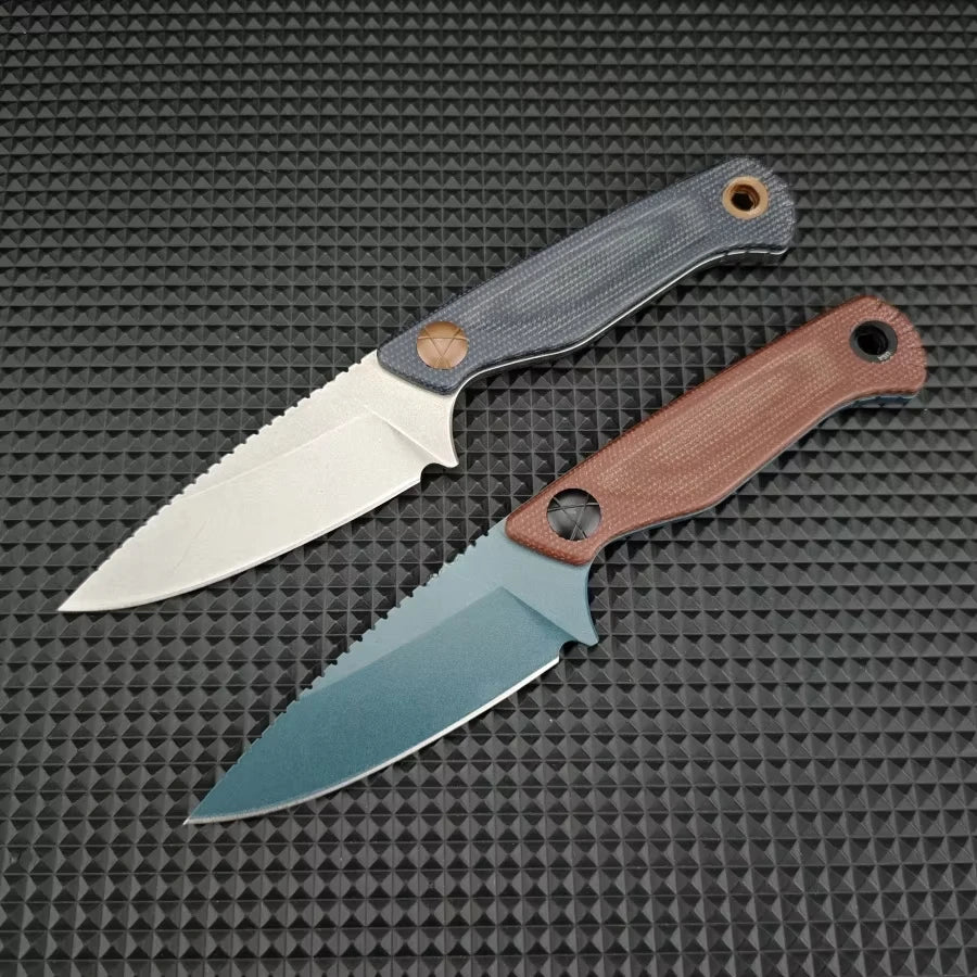 Professional-level Tactical Knife BM203 BT with D2 Blade Rubber Handle Ergonomic Grip Outdoor Hiking and Rescue Tool Man's Gift