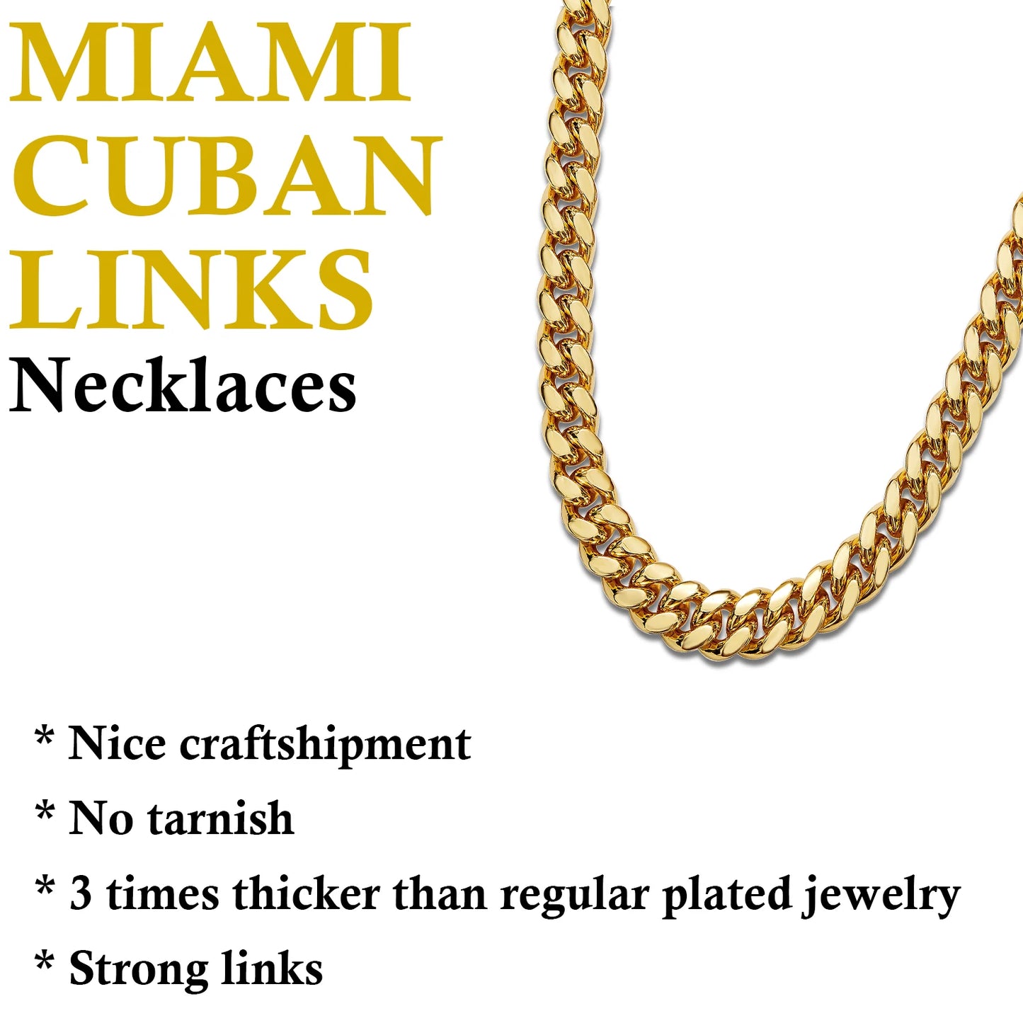 6mm-22mm wide 316L Stainless Steel Cuban Miami Chains Necklaces Big Heavy Round Link Chain for Men Hip Hop Rock jewelry