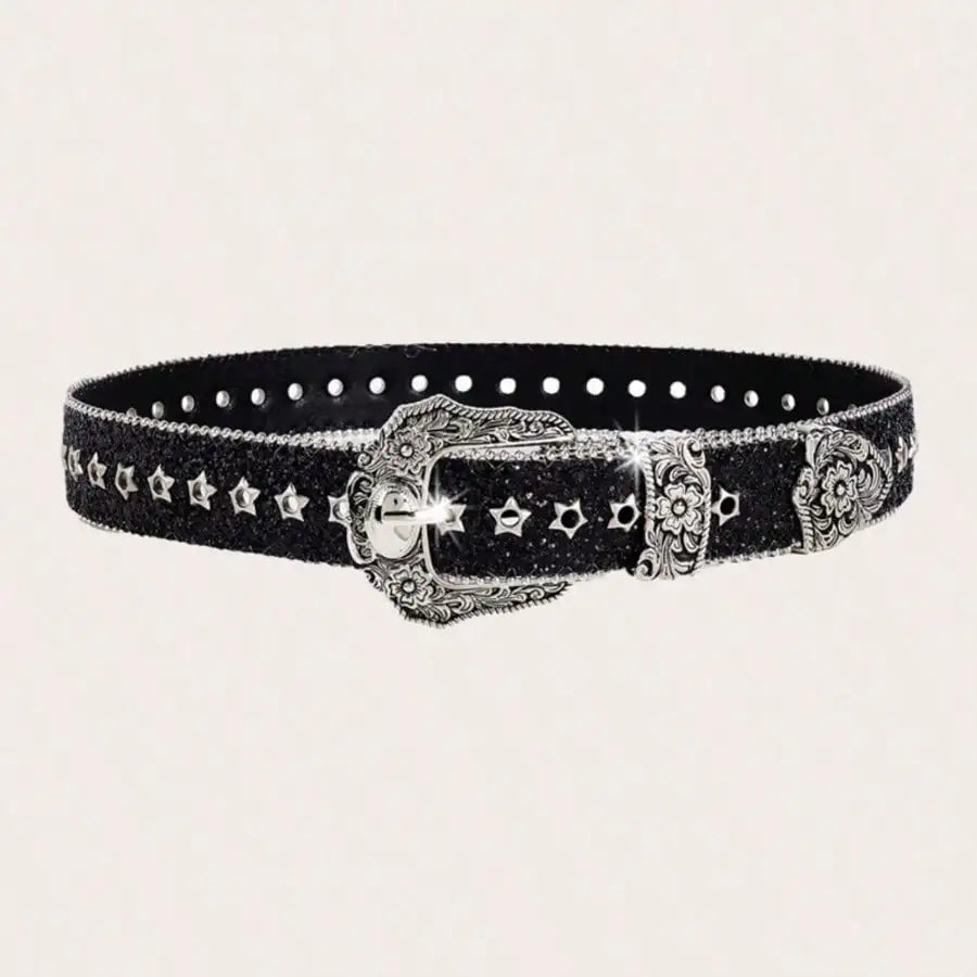 Y2K Western Style Thick Waist Belt For Women, Decorated With Dopamine Stars And Eye Patterns, Suitable For Daily Wear, Parties, Summer And School
