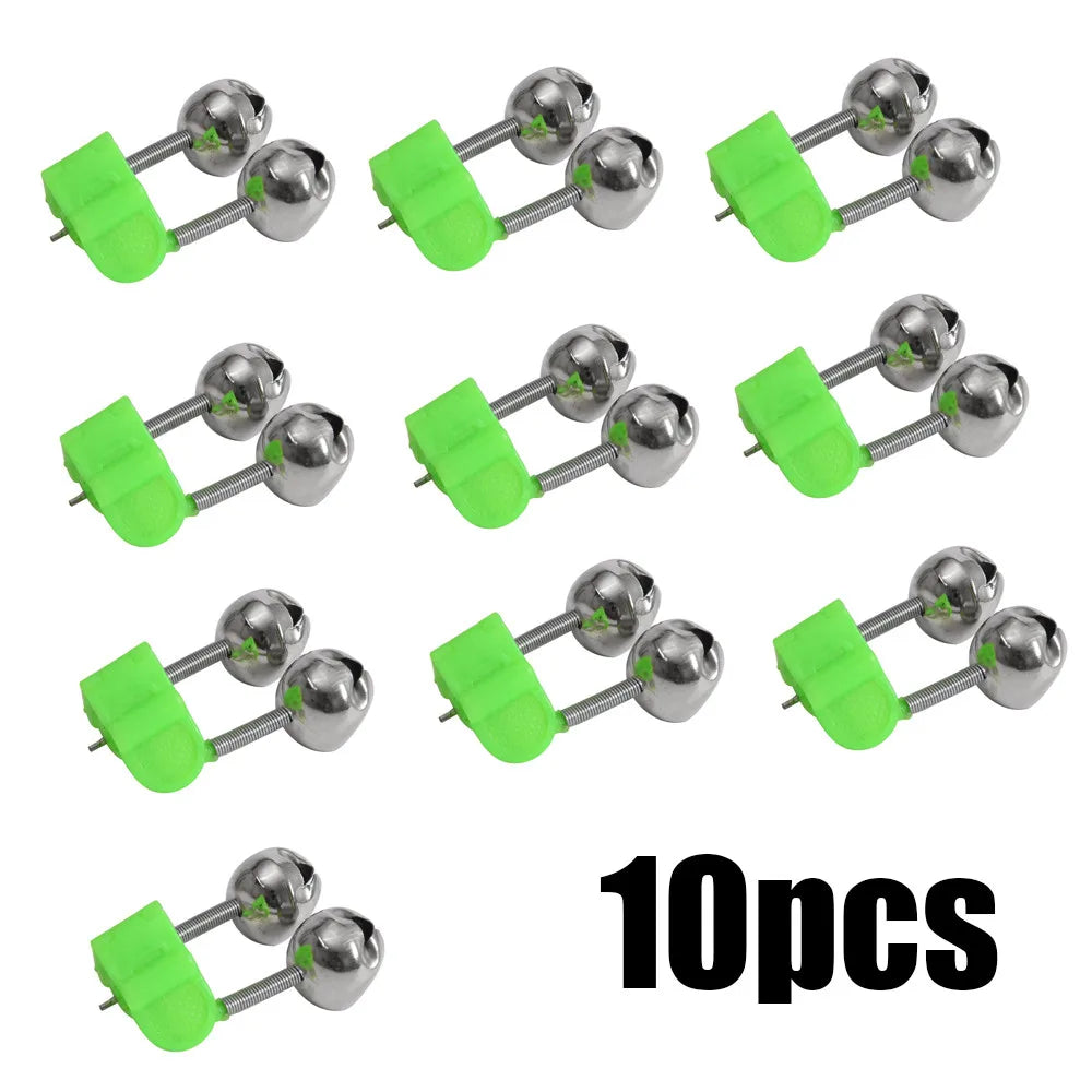 100pcs Double Bells Fishing Indicator Bait Alarm Loud Sound Alert Bell Clips Night Fishing Rod Bell Tackle Outdoor Fishing Bell