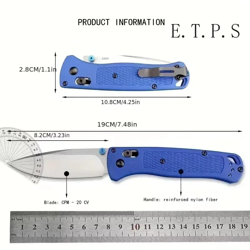 1pc 535 Folding Knife Lightweight EDC Pocket Knife with Drop Point Blade Outdoor Camping Survival Everyday Carry for Men's Gift