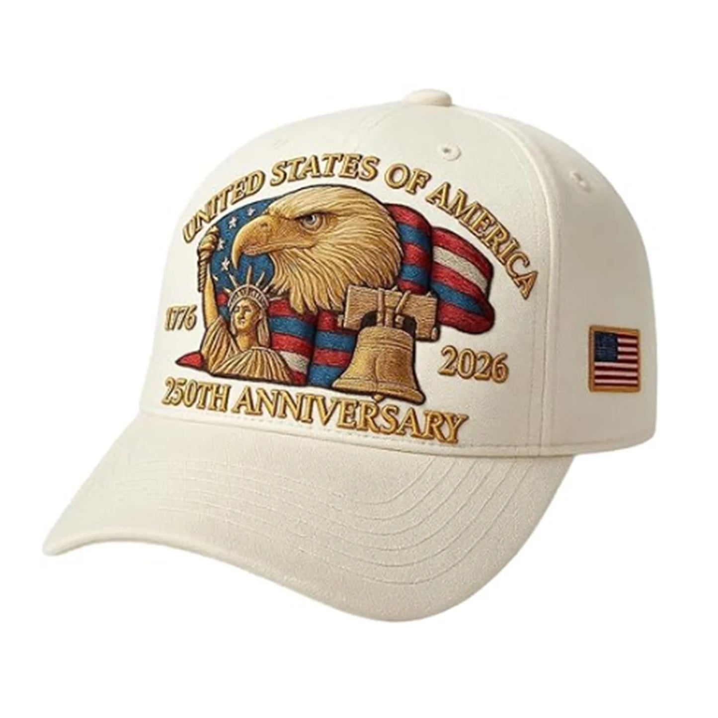 US 250th Anniversary Tribute Hat Adjustable Retro Washed Patriotic Cap Patriotic Baseball Cap for Men & Women