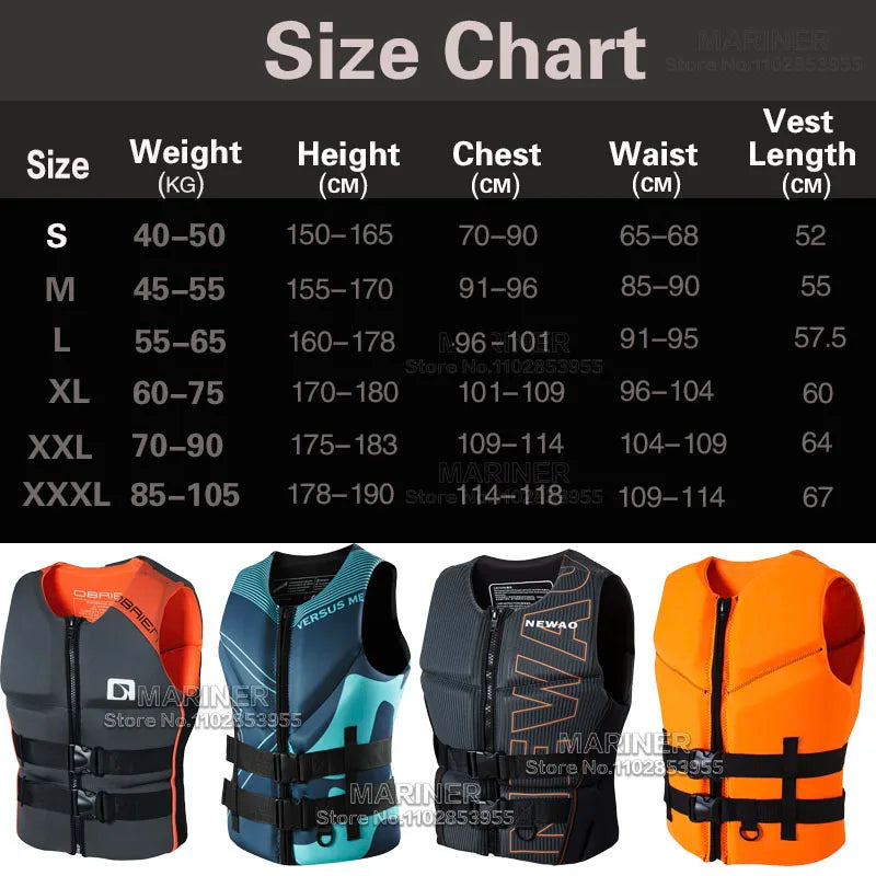 Life Vest for Adults Kayak KiteSurf Jet Ski Life Jacket Motorboats Raft Rescue Swim Drifting Boat Wakeboard Fishing Life Jackets