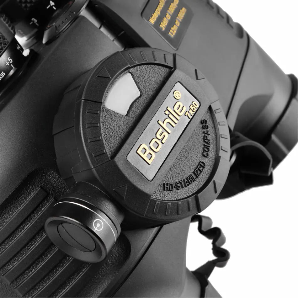 Boshile 7x50 Binoculars Powerful Marine Telescope With Compass Rangefinder Waterproof BAK4 Prism FMC Lens For Navigation Hunting