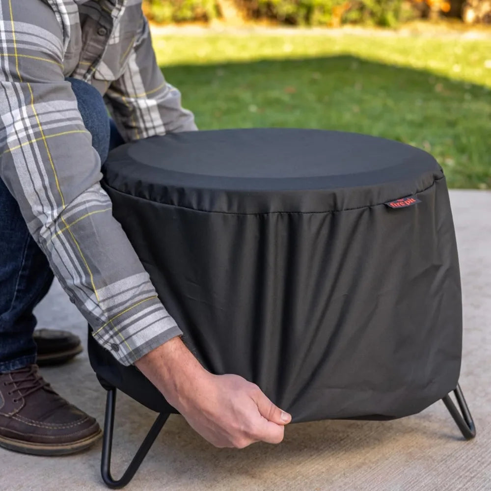 20-Inch Smokeless Portable Fire Pit with Stand & Cover - Outdoor Wood Burning for Patio, Backyard, Camping