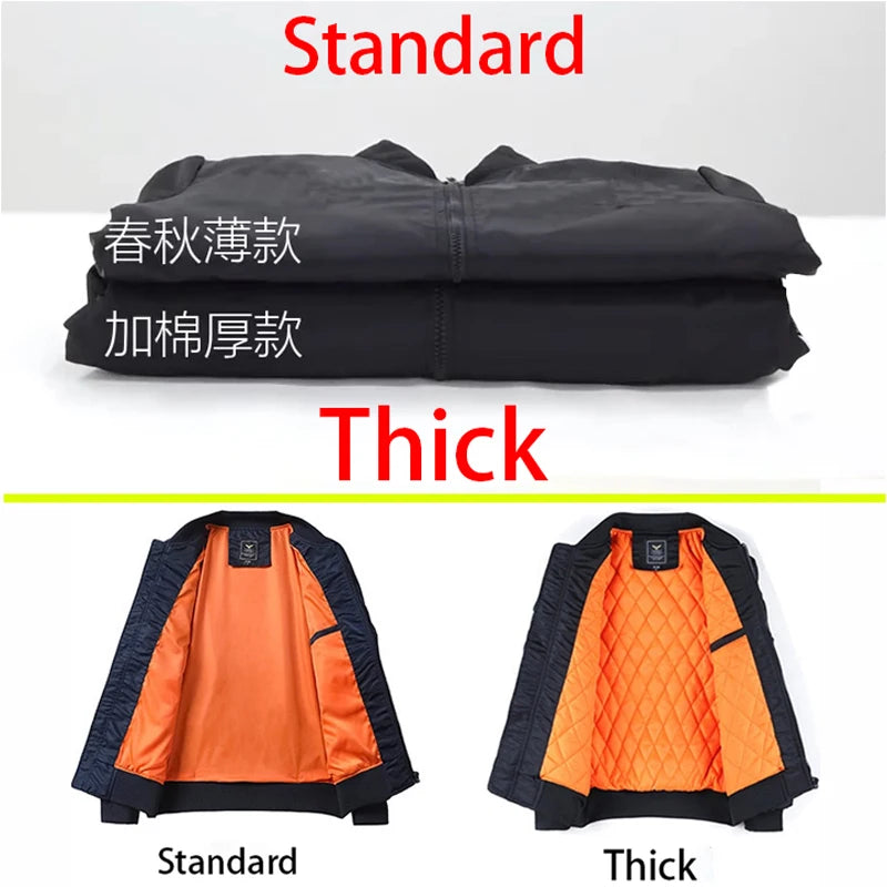 Bomber Jackets And Coat Ropa Men Custom Jacket Hombre Large Size Clothes Jacket Pilot Motorcycle Autumn Winter Coat DIY Logo