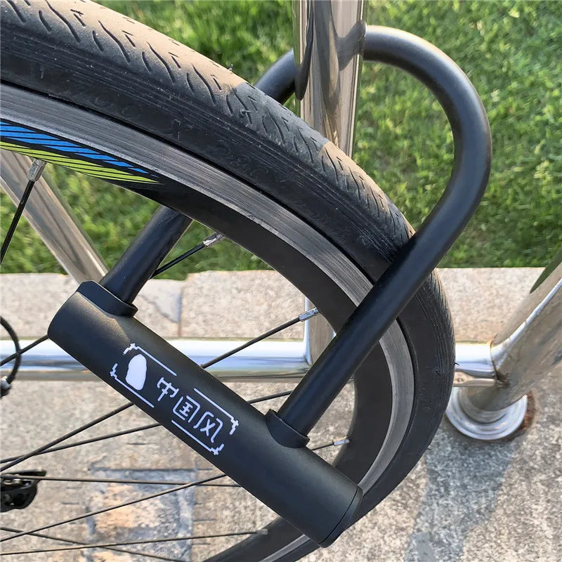 WEST BIKING Bicycle U Lock MTB Road Bike Padlock Portable Anti-theft Safety Motorcycle Scooter Cycling Lock Bicycle Accessories
