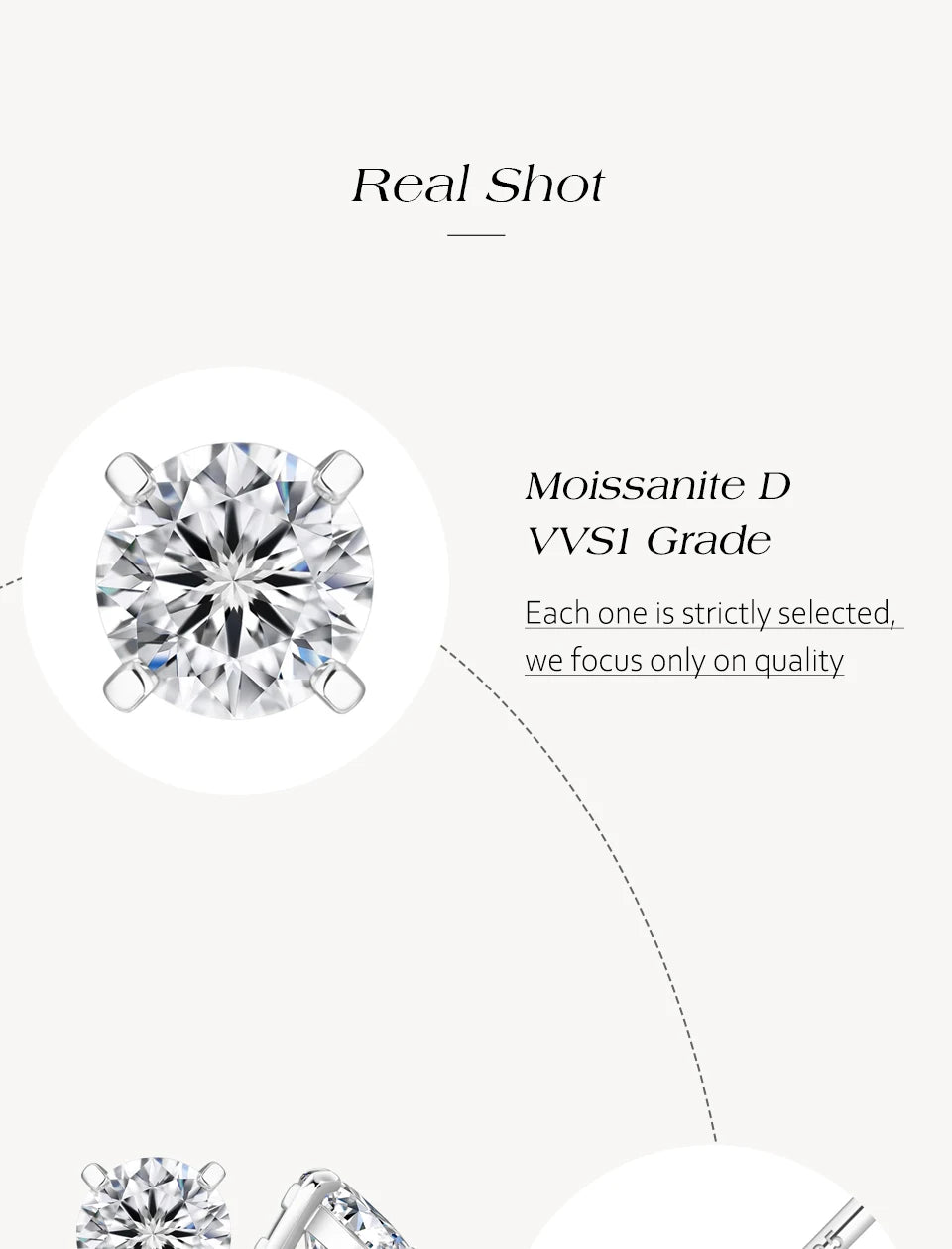 ATTAGEMS D VVS1 Moissanite Four Claw Earrings For Women Man S925 Sterling Silver Sparkling Wedding Jewelry Shipping from the USA