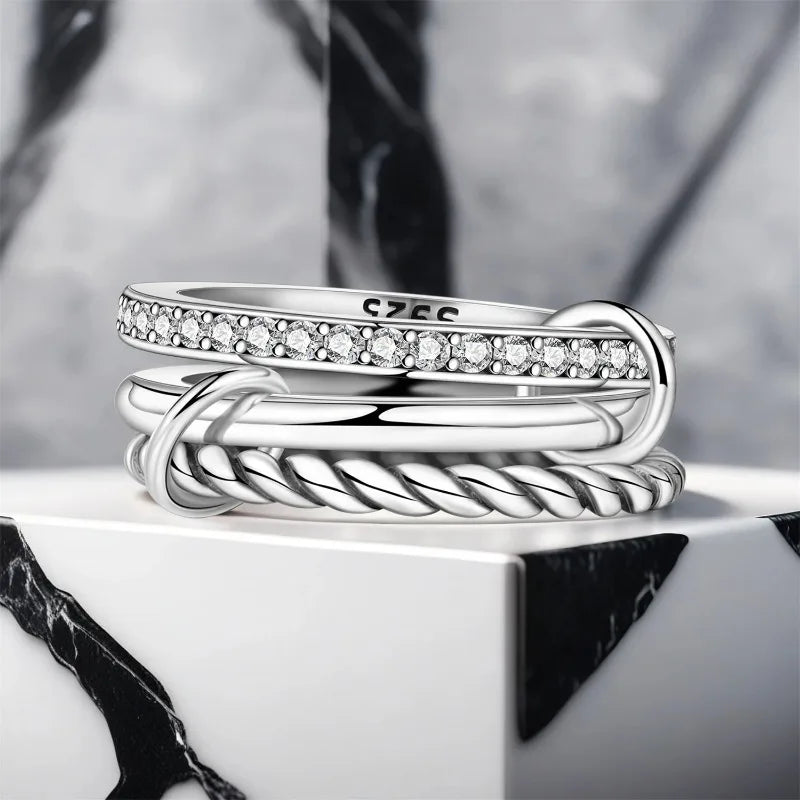 Anillo Cerrado de Plata de Ley S925 (Diseño Sencillo) – Joyería para Mujer, Original para Dedo