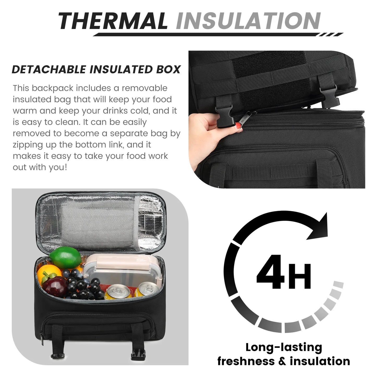 Insulated Backpack Lunch Bag Cooler Insulated Picnic Bag 15.6 Inch Laptop Backpack Outdoor Backpack Waterproof Cooler Ice bag