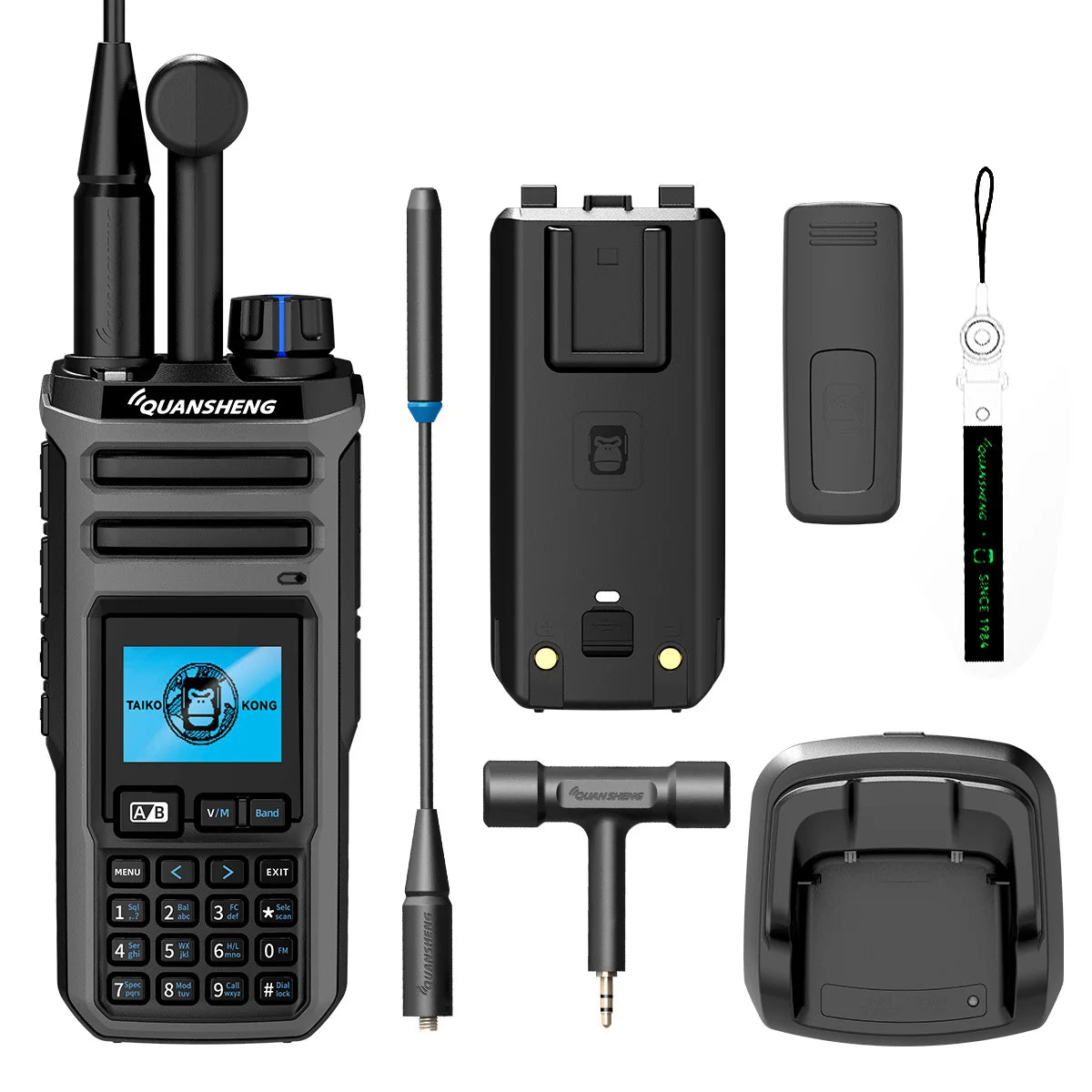 Quansheng TK-11(5) 10W VHF/UHF Dual Band Radio 999CH CTCSS/DCS IP55 2500mAh Type-C NOAA Weather Alarm CE