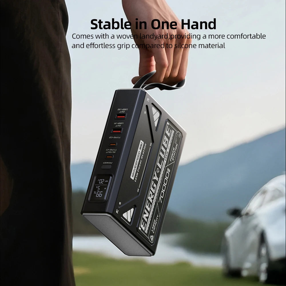 MOVESPEED LED Camping Lantern 70000mAh Large Capacity Battery w/ Rechargeable Lamp LED Emergency Light for Outdoor Power Outage