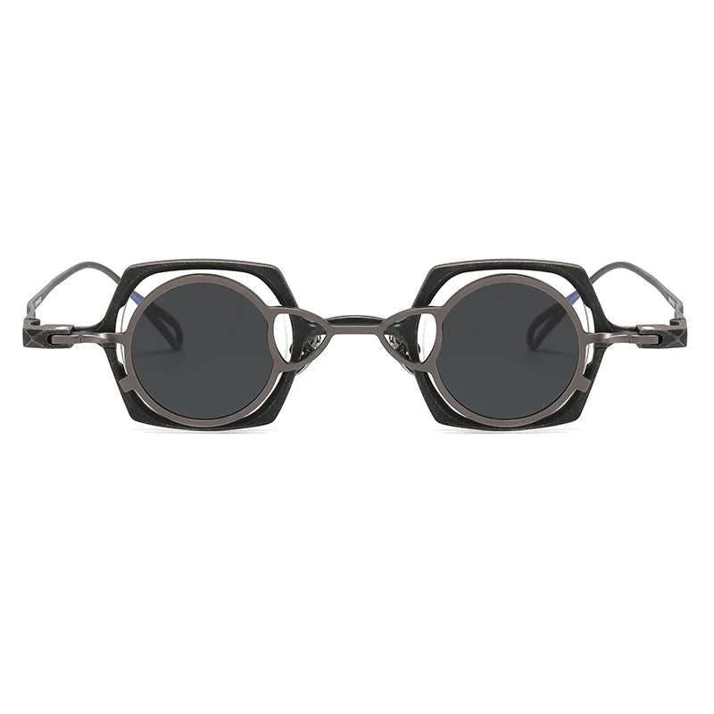 Vintage 2 In 1 Magnet Clip Pure Titanium Eyeglasses Frame Men Square Polarized Glasses Frame Women Designer Luxury Brand Eyewear
