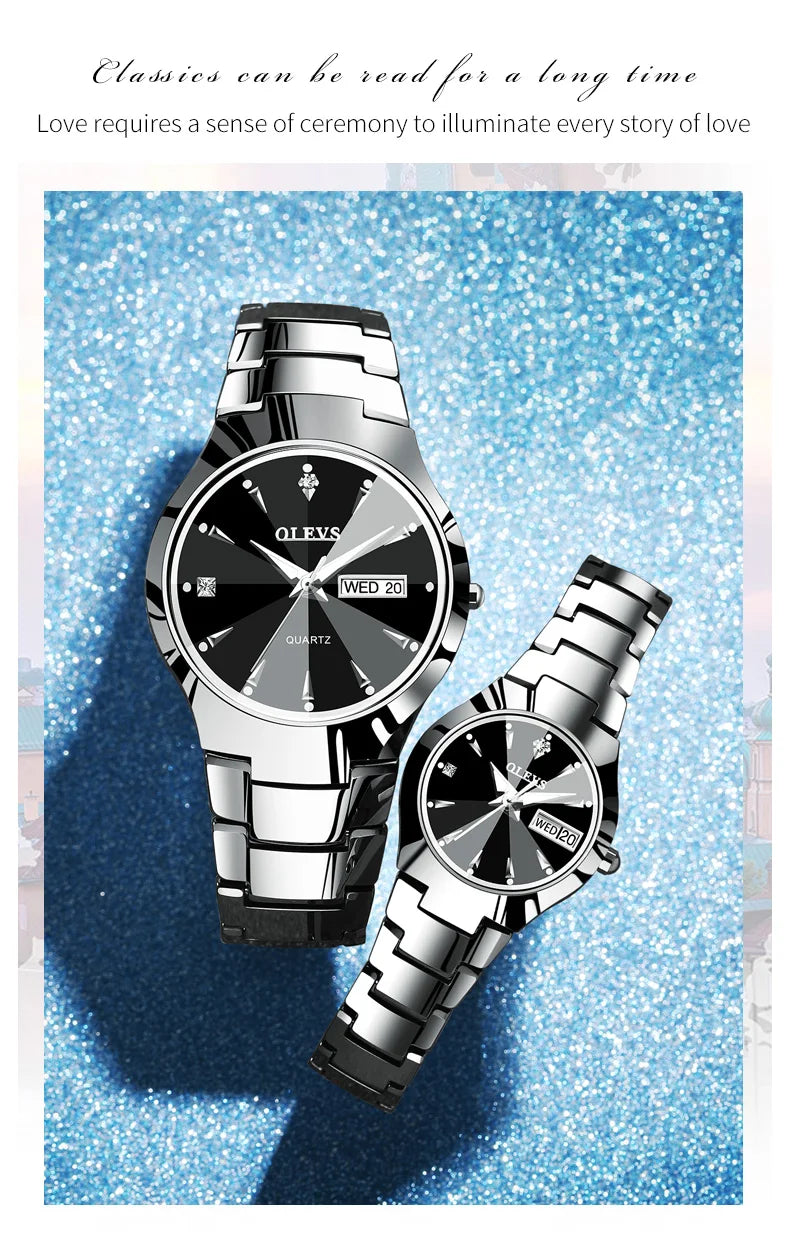 OLEVS Women Watch Quartz Rhombus Mirror Original Quartz Watch for Women Waterproof Luminous Stainless Steel Wristwatch Date Week