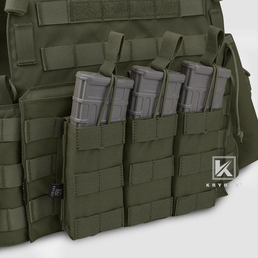 KRYDEX Tactical Magazine Pouch Single/Double/Triple Open-Top MOLLE Strap Holder Mag Pouch for 5.56mm M4 M16 Hunting Accessories