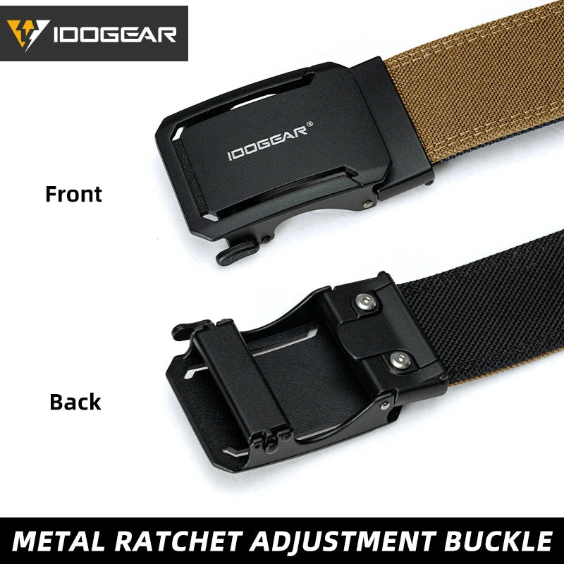 IDOGEAR SPORTS Quick-Adjust Tactical Ratchet Belt | Heavy-Duty 1.75" 1000D Nylon for EDC, CCW & Duty Use 3439