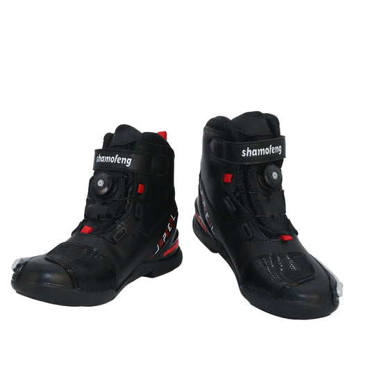 Motorcycle Boots Men Leather Motos Riders Protective Boots Waterproof Non-slip Motocross Mountain Racing Ankle Length Shoes