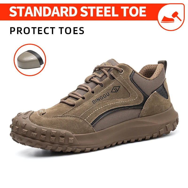 Men's Steel Toe Anti-Puncture Breathable Lightweight Indestructible Industrial And Construction Site protective shoes