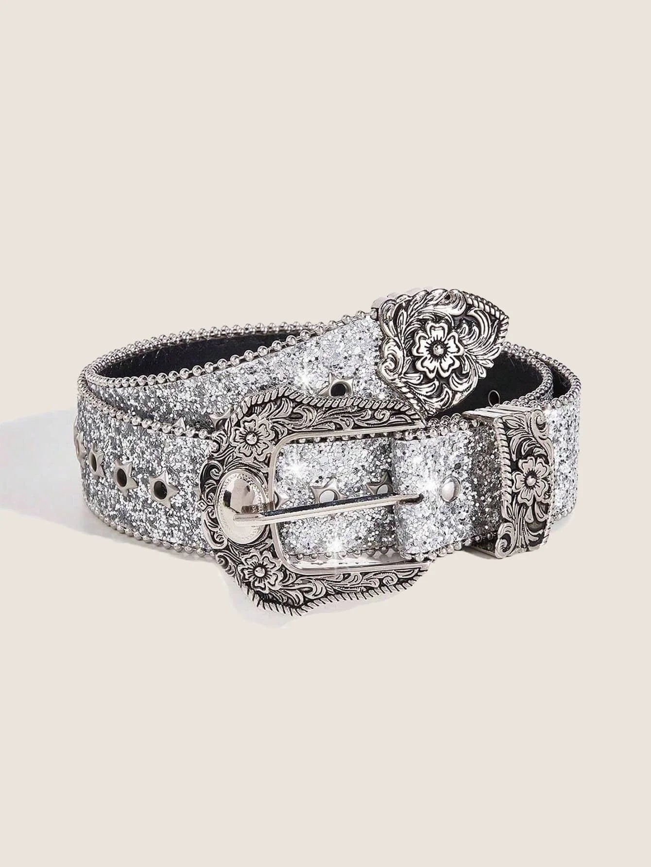 Y2K Western Style Thick Waist Belt For Women, Decorated With Dopamine Stars And Eye Patterns, Suitable For Daily Wear, Parties, Summer And School