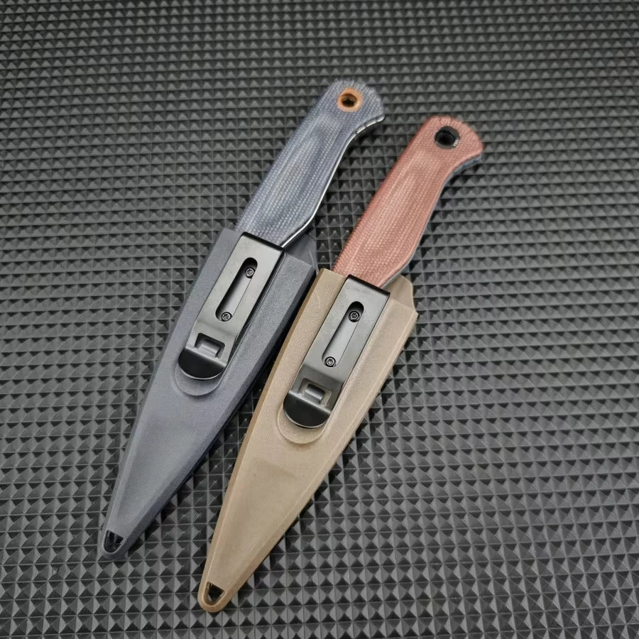 Professional-level Tactical Knife BM203 BT with D2 Blade Rubber Handle Ergonomic Grip Outdoor Hiking and Rescue Tool Man's Gift