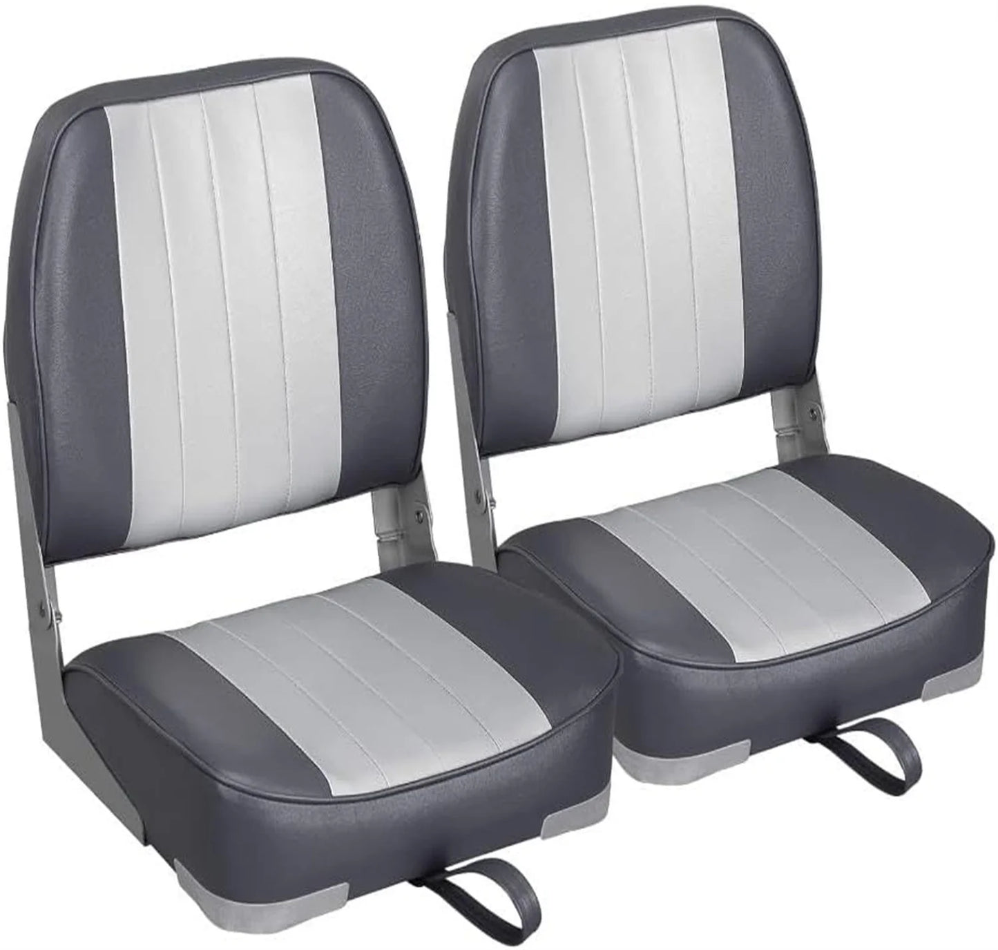 2 Pack Boat Seats Low Back,Boat Seats Stainless Steel Screws Included,Fold-Down Fishing Boat Chair with Thickened Sponge Padding
