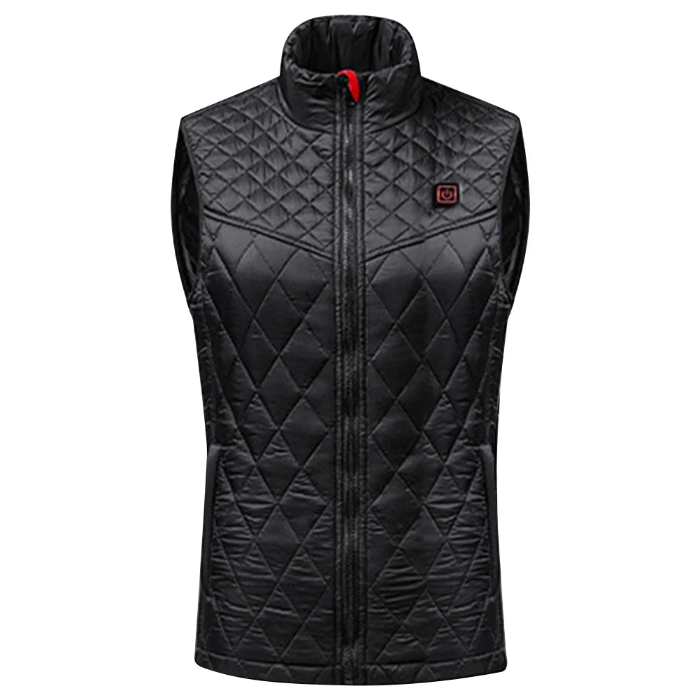 Women Heating Thermal Vest Rechargable Charging Heating Vest 3 Heating Levels 9 Zone Heating Autumn Winter Outdoor Wear