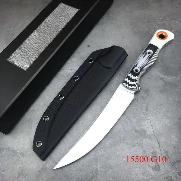 BM 15500 Meatcrafter Fixed Blade Knife D2 Blade Two-color G10 Handle with Kydex Sheath Outdoor Tactical Hunting Straight Knife