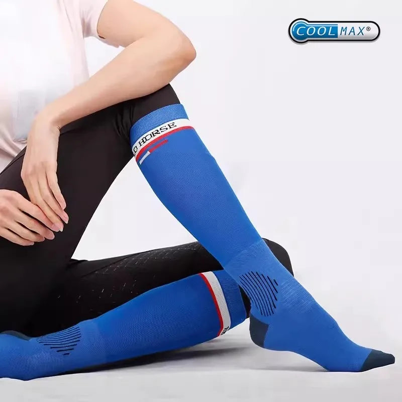 Hello Horse Equestrian Sports Socks Breathable Non-Slip Wear-Resistant Antibacterial Moisture-Absorbent Riding Socks Equestrian Socks Knight Equipment