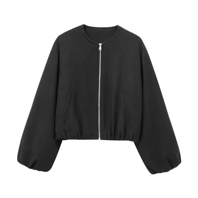Fall 2024 Women's Loose Basic Long Sve White Jaet Versatile Outerwear New Arrival Faionable Versatile Ladies' Coat