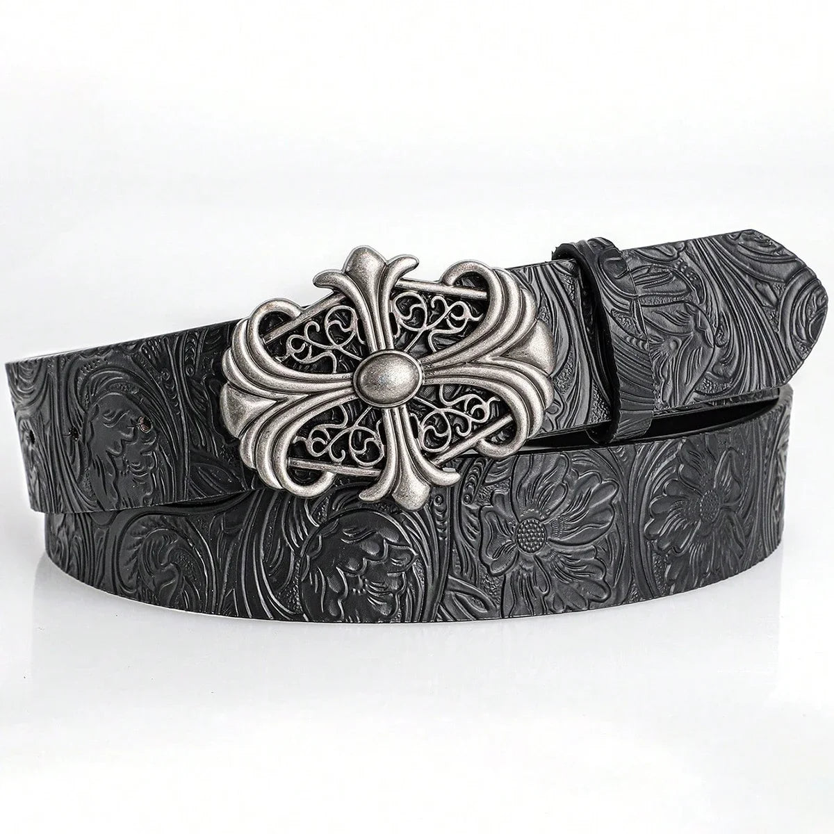 Retro Men's Belt Bohemian Style-Chic Black PU Leather Belt Fashion Vintage 2026 Buckle Belt Punk Rock Y2K Style，For Men Women